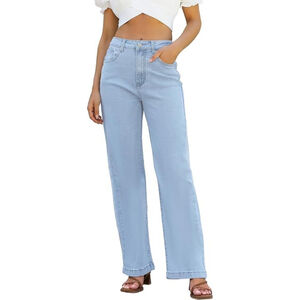 Women's Ettelo High Waisted Straight Leg Jeans – Light Blue – Size 8 – NWOT